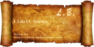 Lidolt Benke névjegykártya